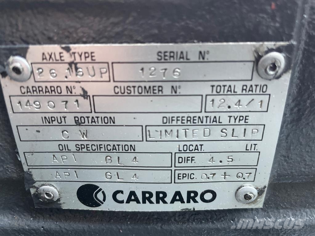 Wacker Neuson -Kramer-Carraro 26.16UP-149071-Axle/Achse/As 軸
