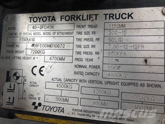 Toyota 40-8FD45N Diesel forklifts