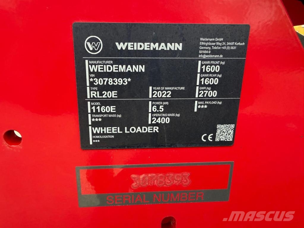 Weidemann 1160E . Колесни товарачи