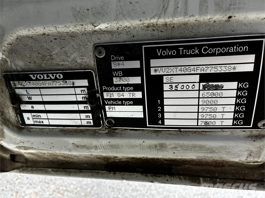 Volvo FMX 500 Hook lift trucks