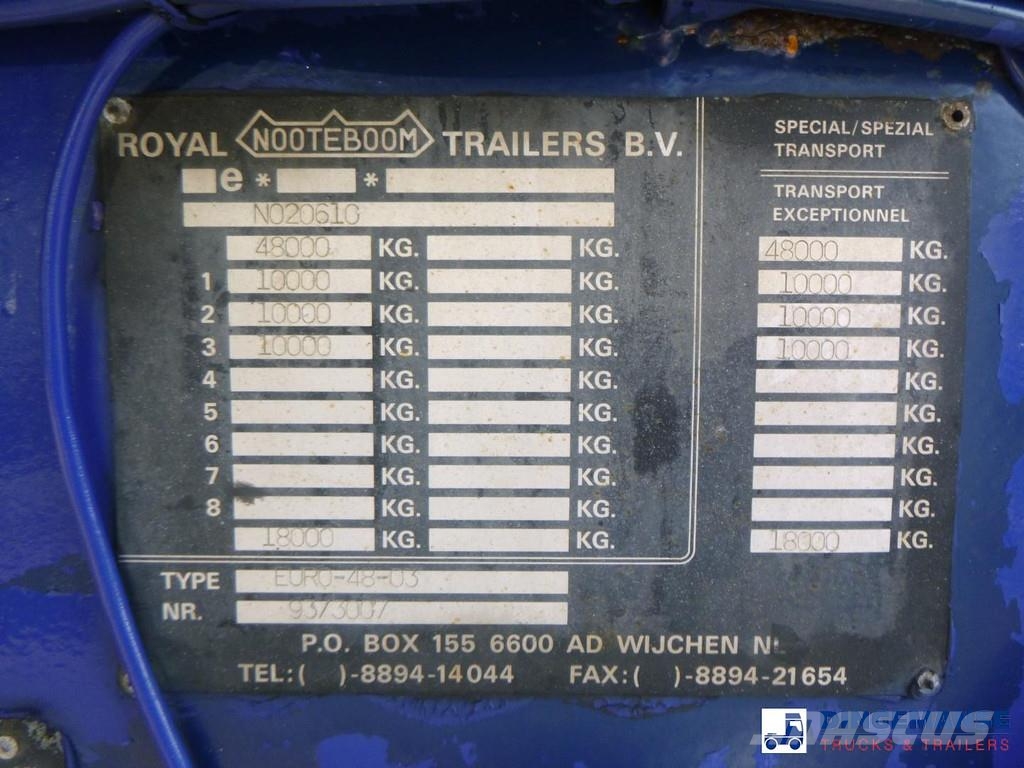 Nooteboom 3-axle lowbed trailer Euro-48-03 Podvalníkové návesy