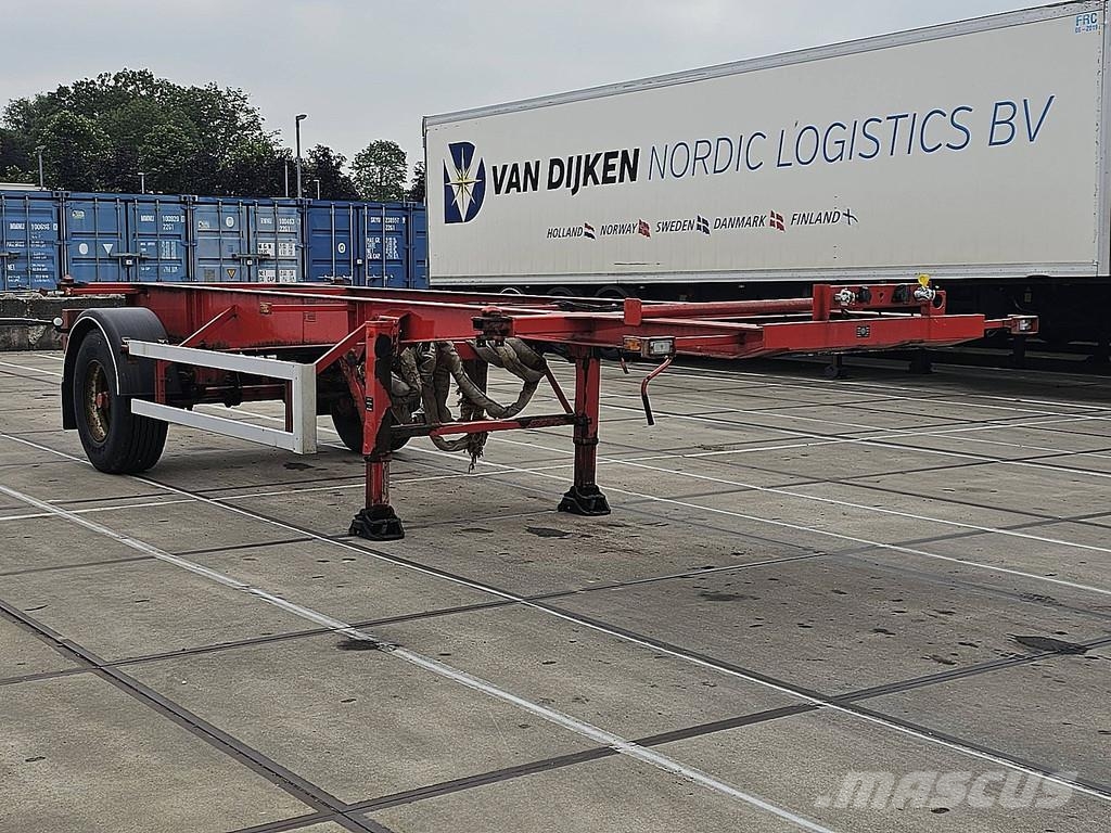 Dapa 20 FT CONTAINER 1 AXLE BPW DRUM Брезентови полуремаркета