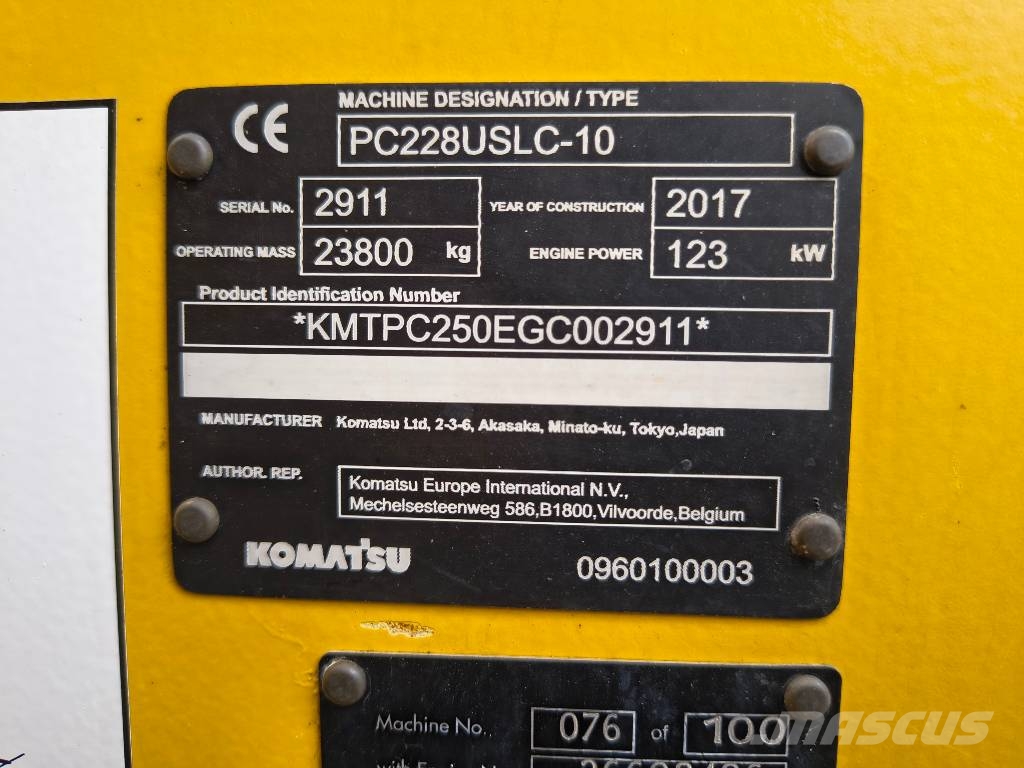 Komatsu PC 228 USLC-10 Telakaivukoneet