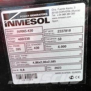 Inmesol IVRN5-430 STAGE V Generator, Elverk مولدات ديزل
