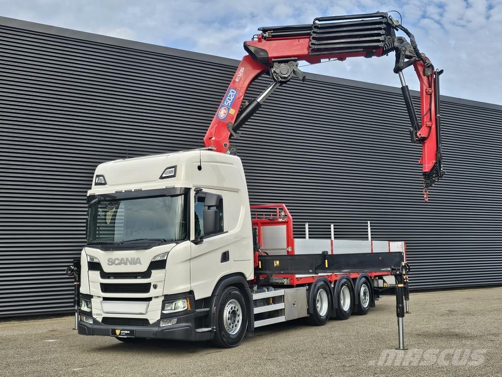 Scania G500 8x4/4 / HMF 50 tm + JIB + WINCH Smagās mašīnas ar celtni