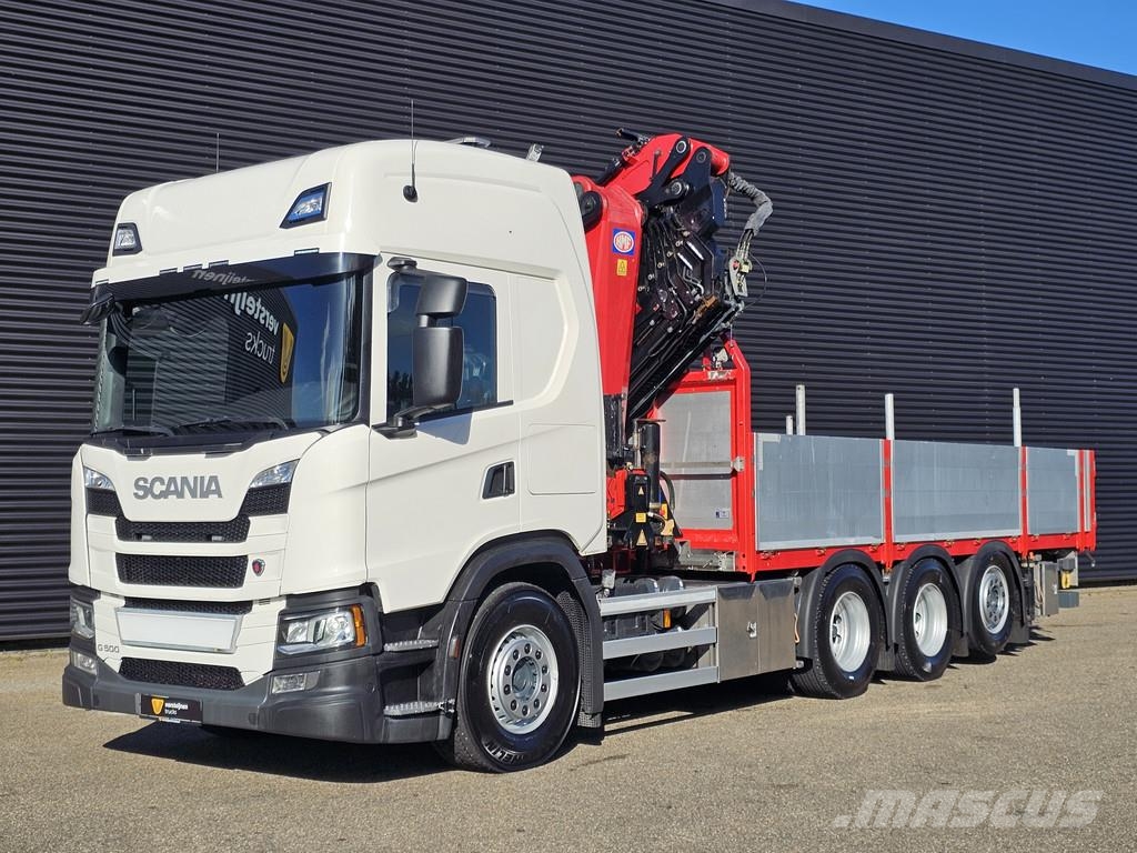 Scania G500 8x4/4 / HMF 50 tm + JIB + WINCH Smagās mašīnas ar celtni