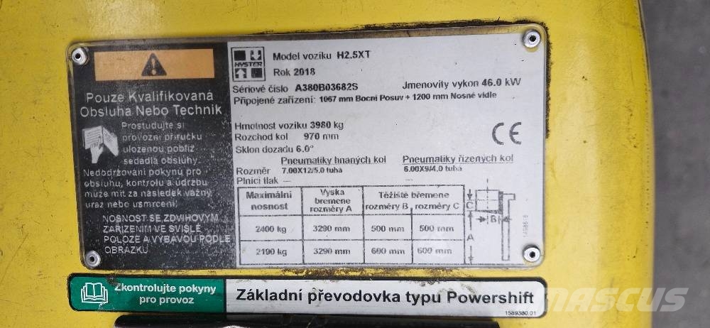 Hyster H2.5XT LPG heftrucks