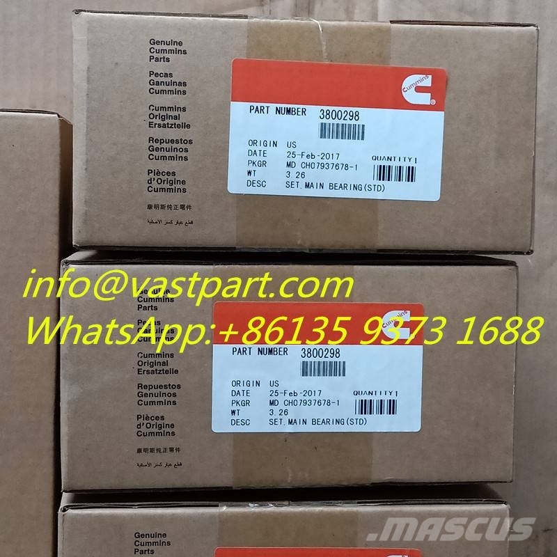 Cummins QSX15 Engine Main Bearing 3800298 5406110 Varikliai