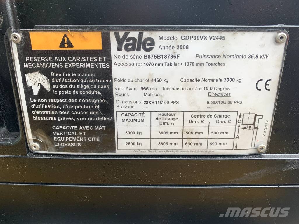 Yale GDP30VK V-3154 EO Dizelski viljuškari