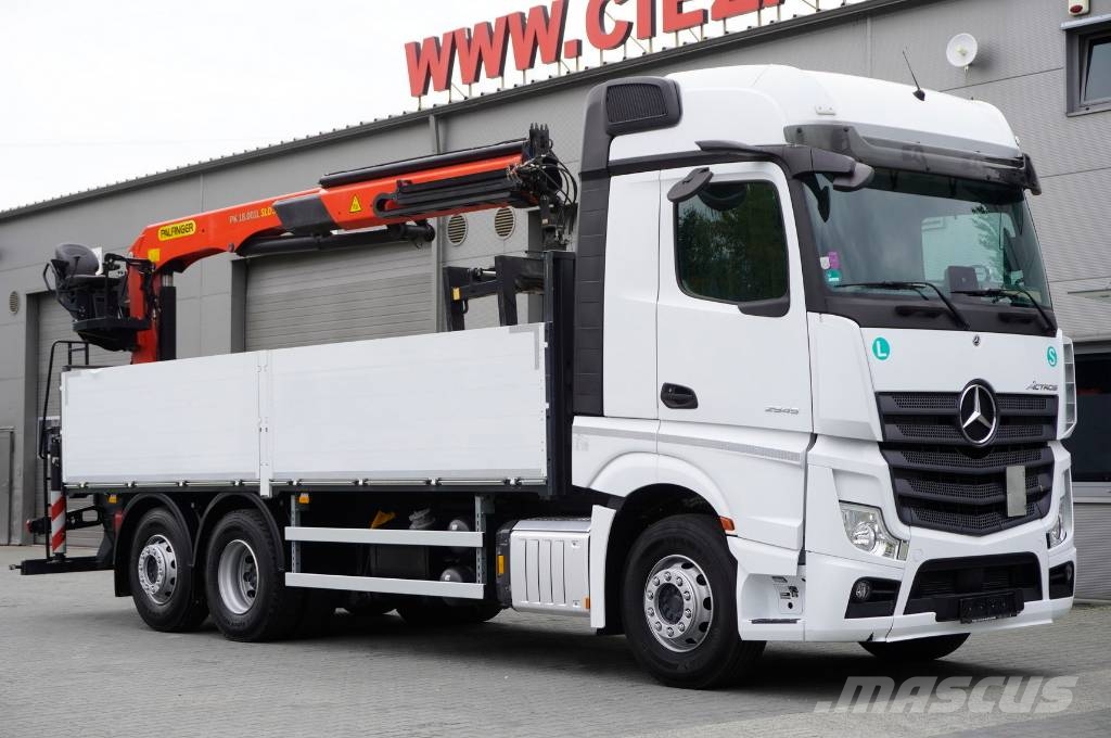 Mercedes-Benz Actros 2545 MP5 / 60 tho. km / Palfinger PK 18.001 شاحنات مسطحة/مفصلية الجوانب