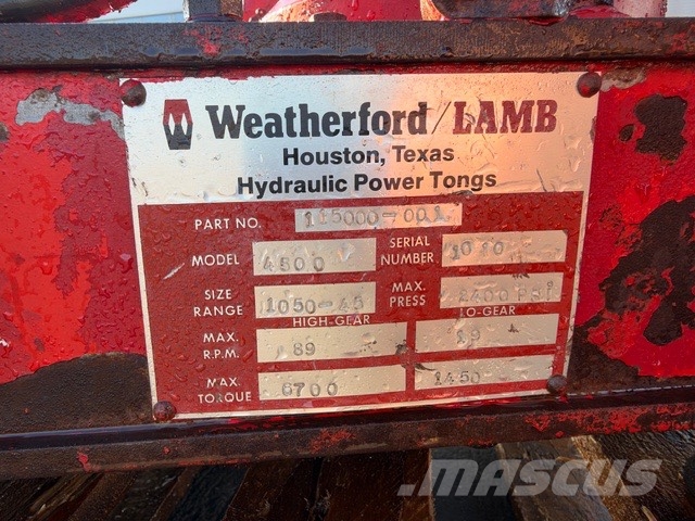 AP Weatherford / LAMB 4500 Urbšanas iekārtu piederumi un rezerves daļas