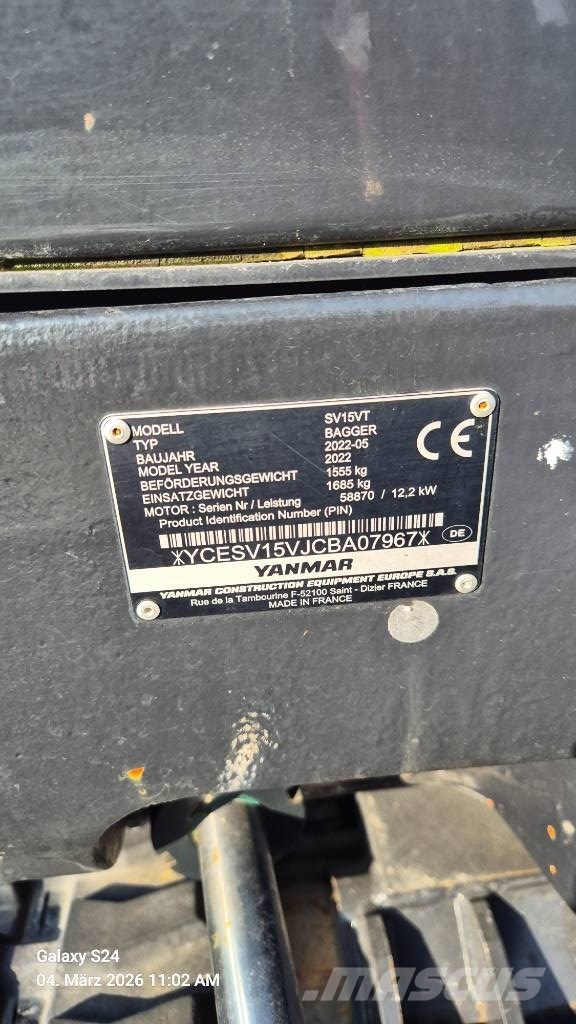 Yanmar SV15VT MS01 ***Miete mit Kaufoption möglich*** Miniexcavadoras