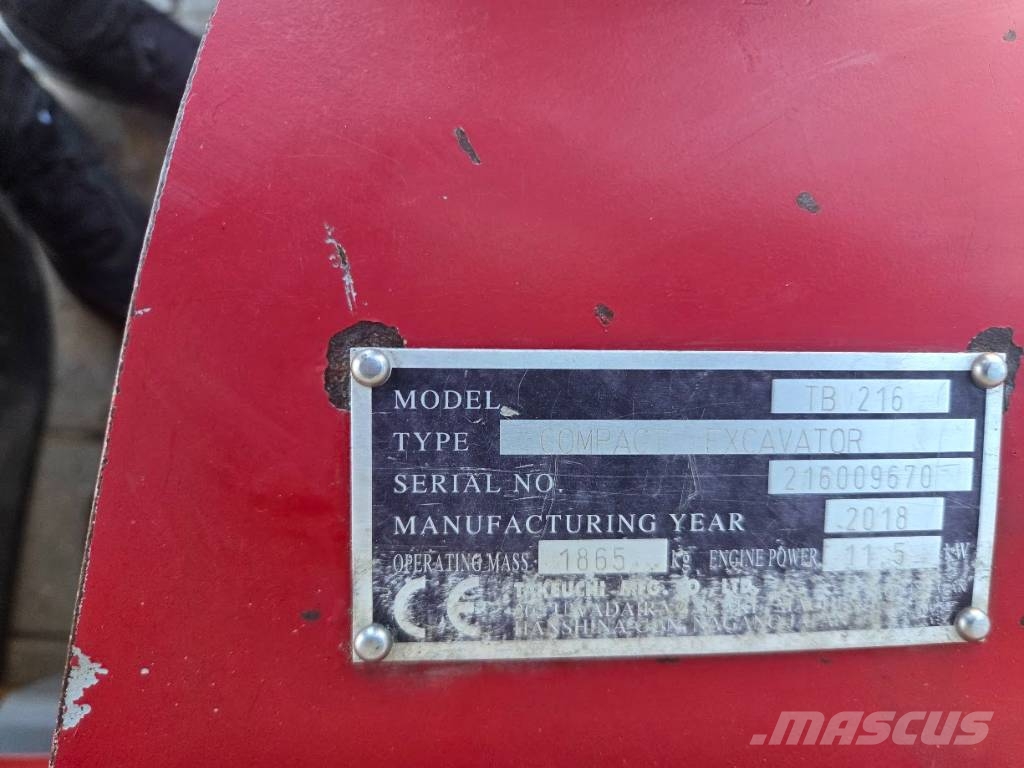 Takeuchi TB 216 Miniexcavadoras