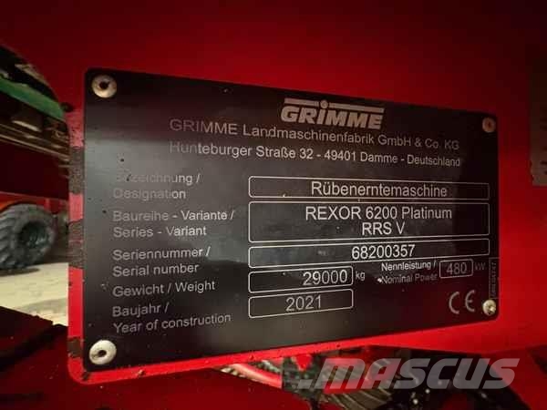 Grimme REXOR 6200 PLATINUM Disques 其他農業機械