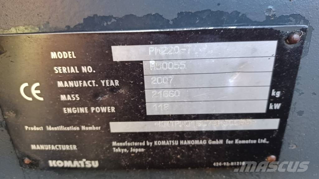 Komatsu PW 220-7 حفارات بعجل