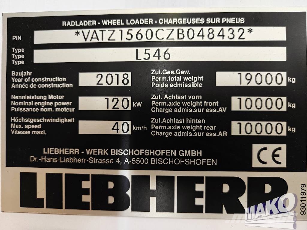Liebherr L546 لوادر بعجل