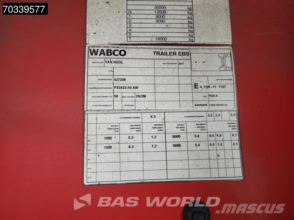 Van Hool APK 05/27 Laadklep BPW Noslēgtās piekabes