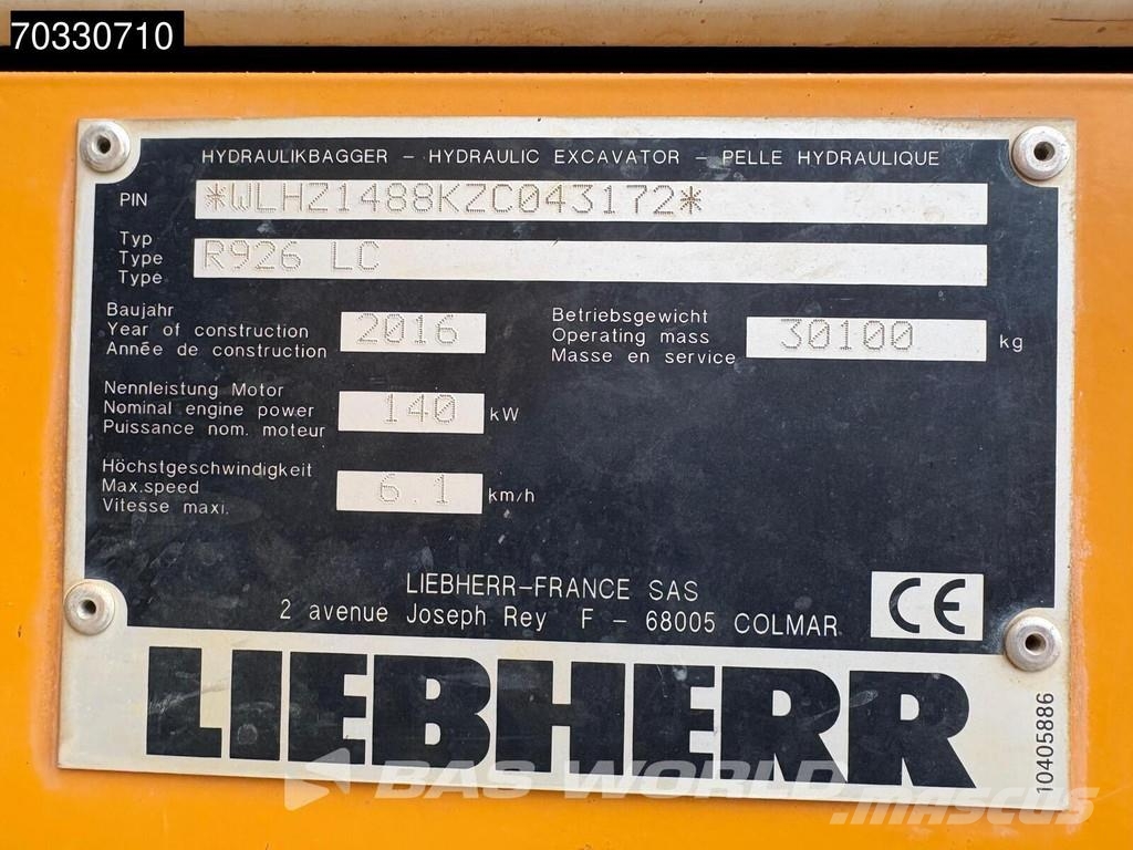 Liebherr R926 LC حفارات زحافة