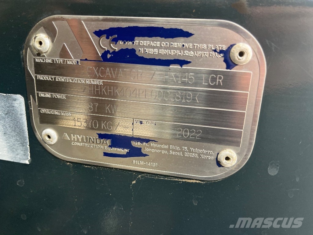 Hyundai HX 145 LCR Гусеничні екскаватори