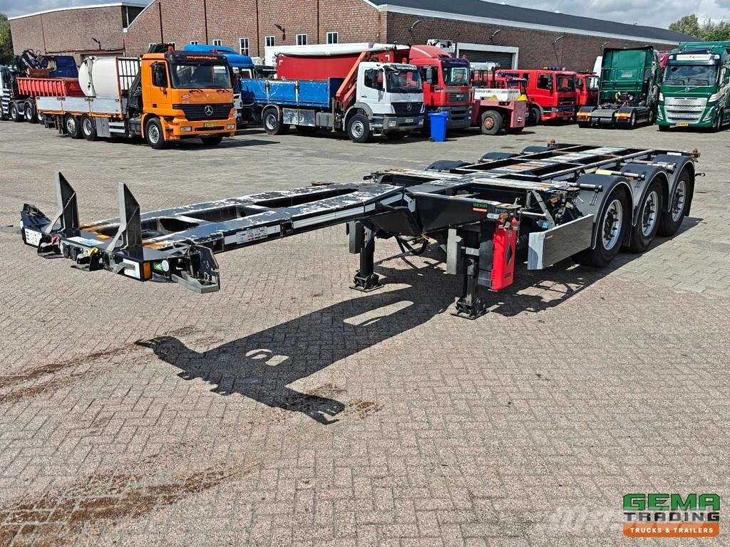 D-tec FLEXITRAILER FT-LS-S Multi - 3x Extendable - Lift Containerchassis