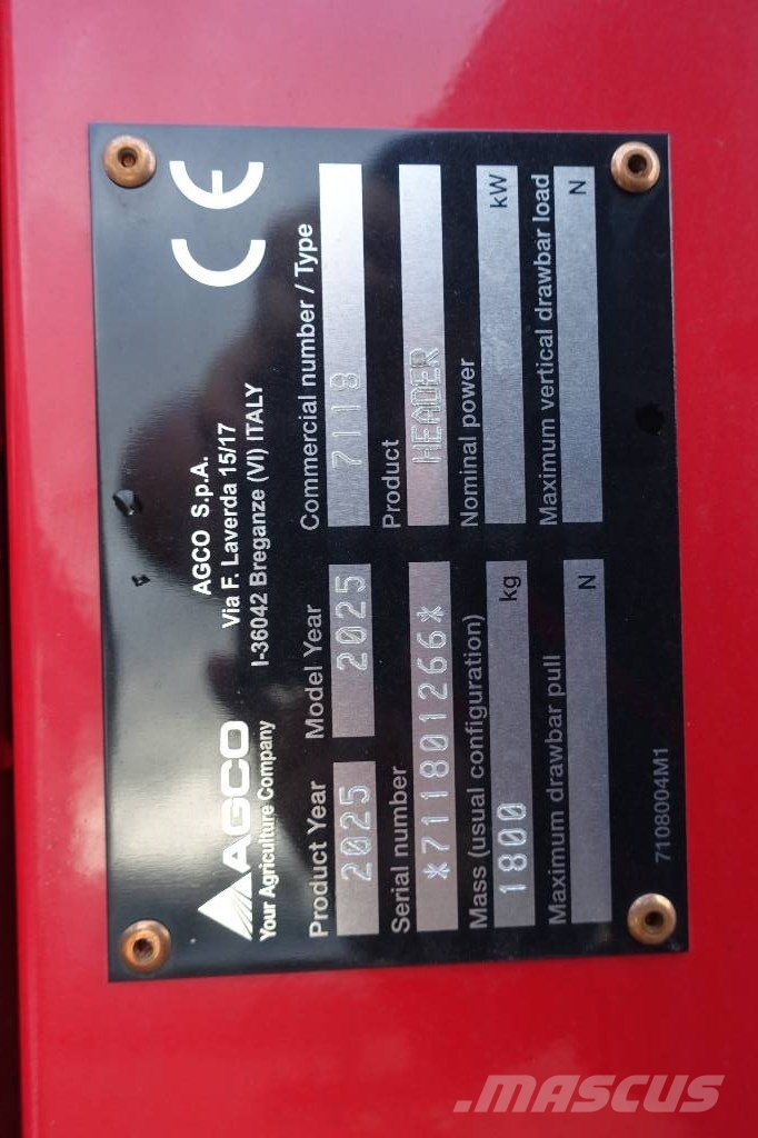 Massey Ferguson 7344 Activa + heder 5,5m Kombajny zbożowe