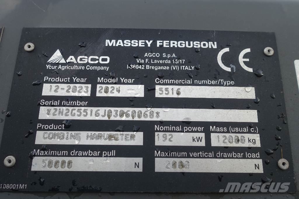 Massey Ferguson 7344 Activa + heder 5,5m Kombajny zbożowe