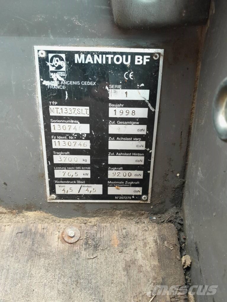 Manitou MT 1337 SL T verreiker met bak en vorken Teleskopski viličarji