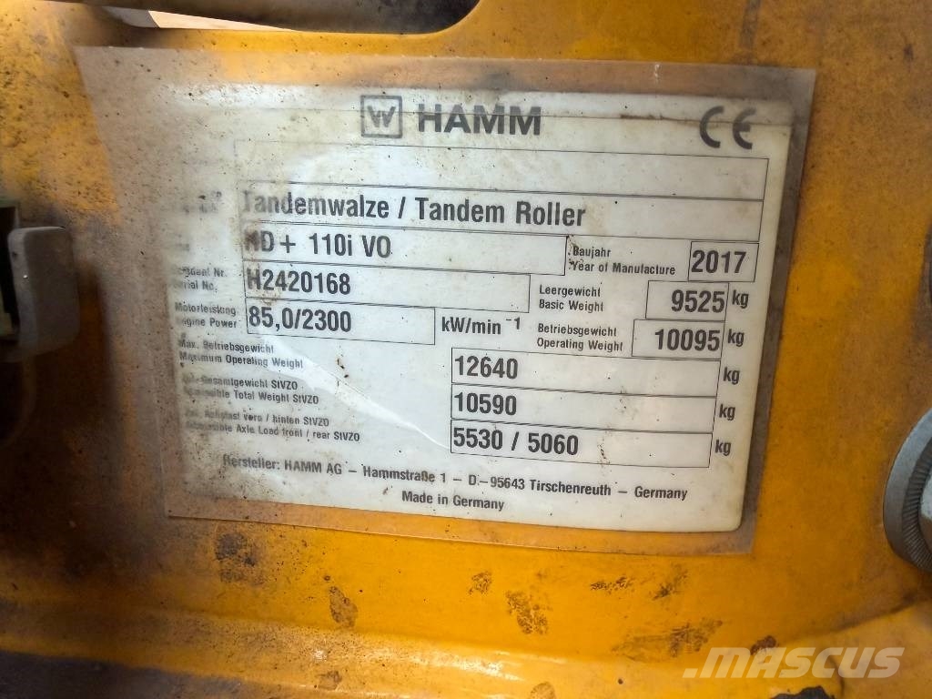 Hamm HD+ 110I VO Dvojni valjarji