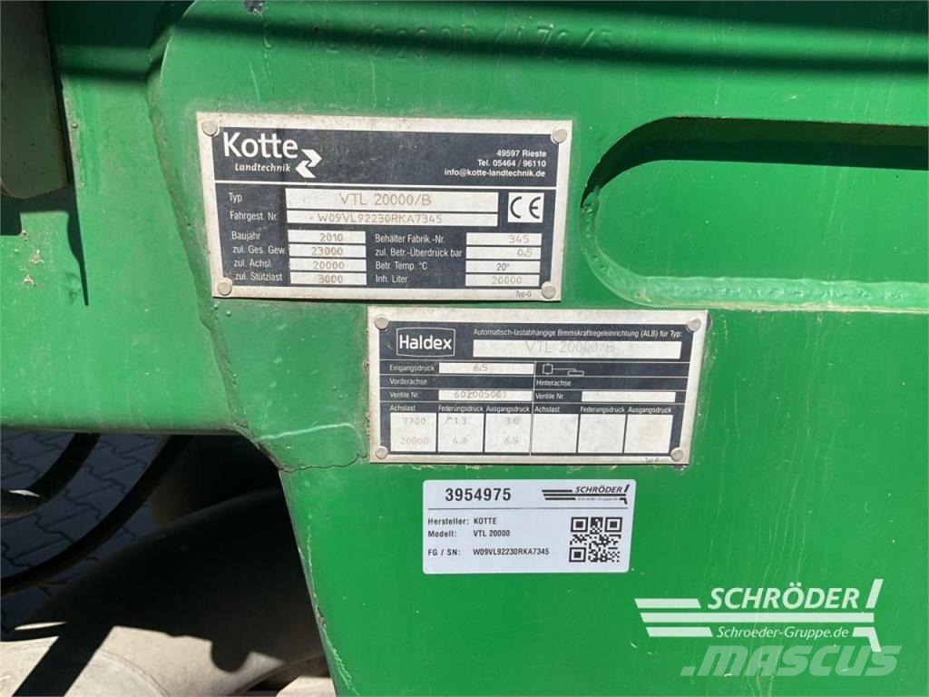 Kotte VTL 20000 صهاريج الملاط