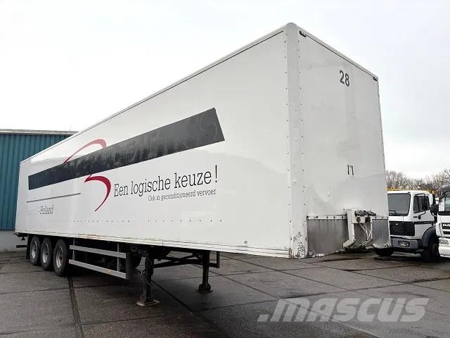Pacton / JUMBO 3-AXLE CLOSED BOX WITH FULL STEEL CHASSIS Gesloten opleggers
