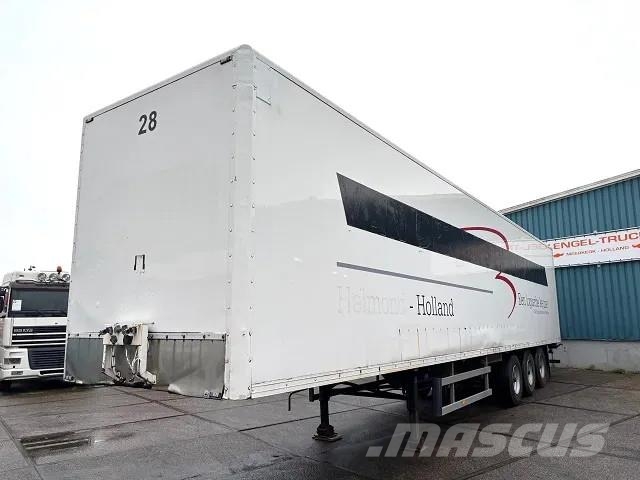Pacton / JUMBO 3-AXLE CLOSED BOX WITH FULL STEEL CHASSIS Gesloten opleggers