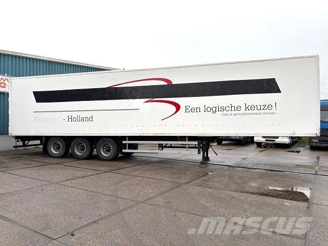 Pacton / JUMBO 3-AXLE CLOSED BOX WITH FULL STEEL CHASSIS Gesloten opleggers