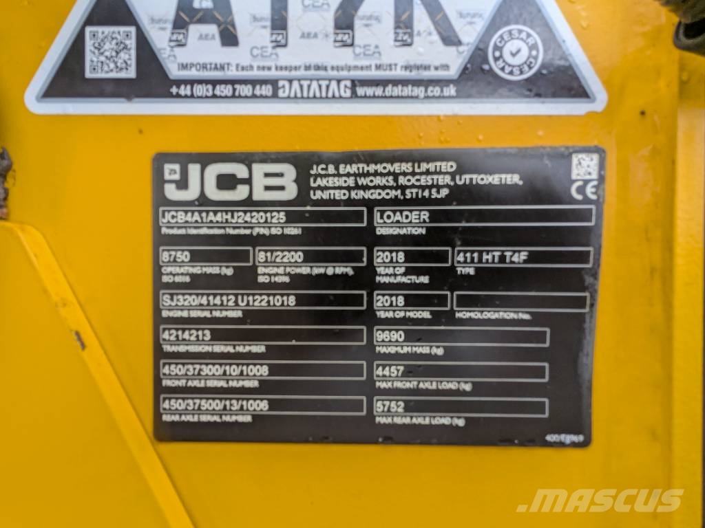 JCB 411 HT Hjullastare