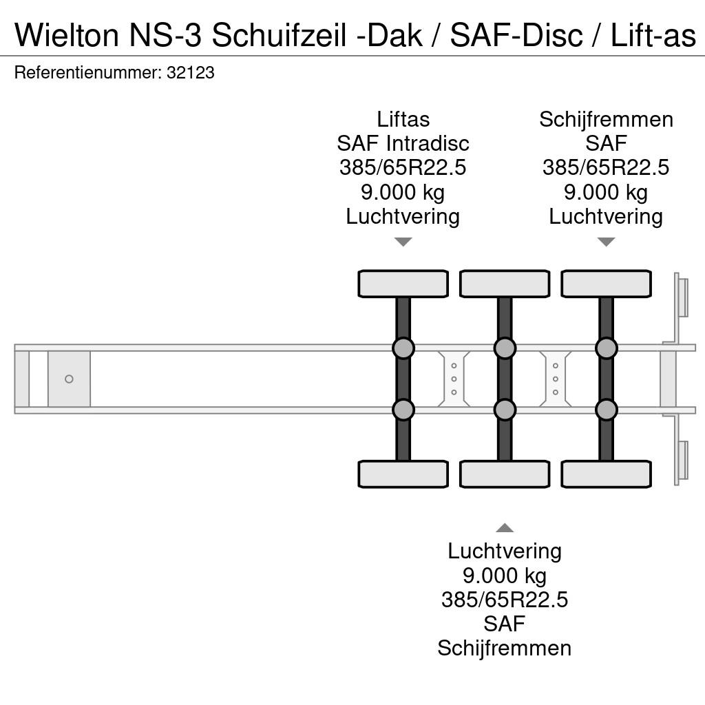 Wielton NS-3 Schuifzeil -Dak / SAF-Disc / Lift-as Semirremolques con caja de lona