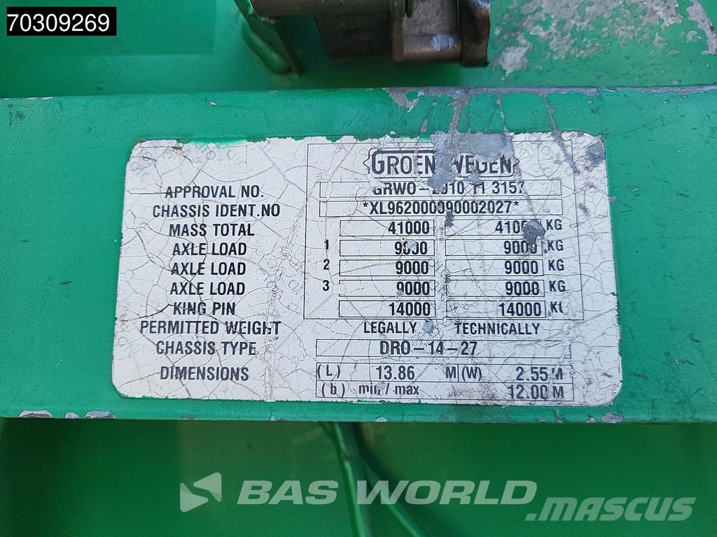 Groenewegen DR0-14-27 Hardholz Doppelstock Semirremolques con carrocería de caja