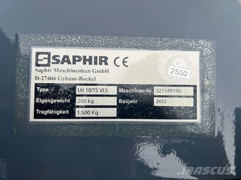 Saphir Lasthaken / JCB Q-Fit Aufnahme / 1.500 kg / 2022 Overige componenten