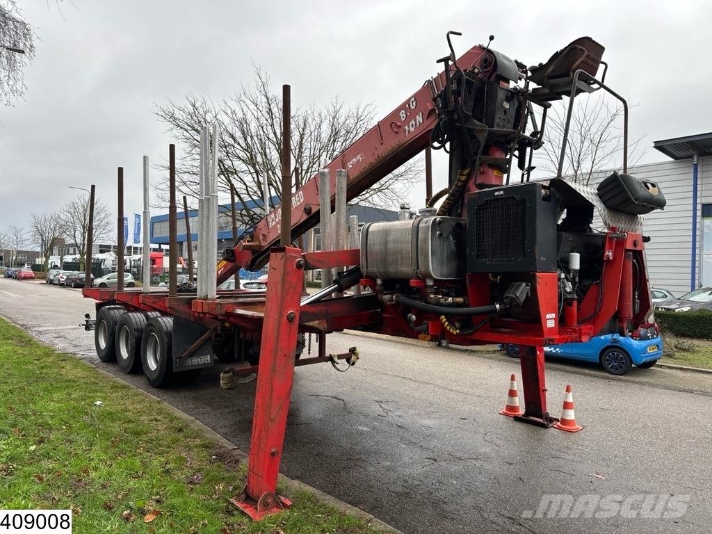 Billaud Chassis Wood transport, Steel suspension, Kokmateriālu vešanas piekabes