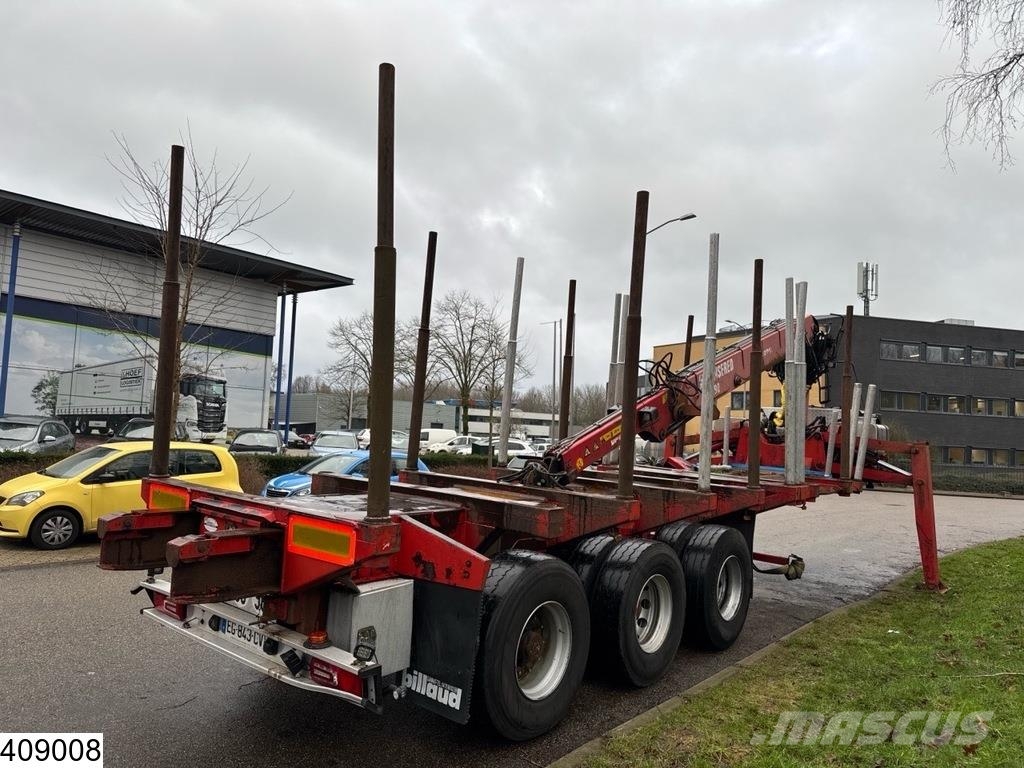 Billaud Chassis Wood transport, Steel suspension, Kokmateriālu vešanas piekabes