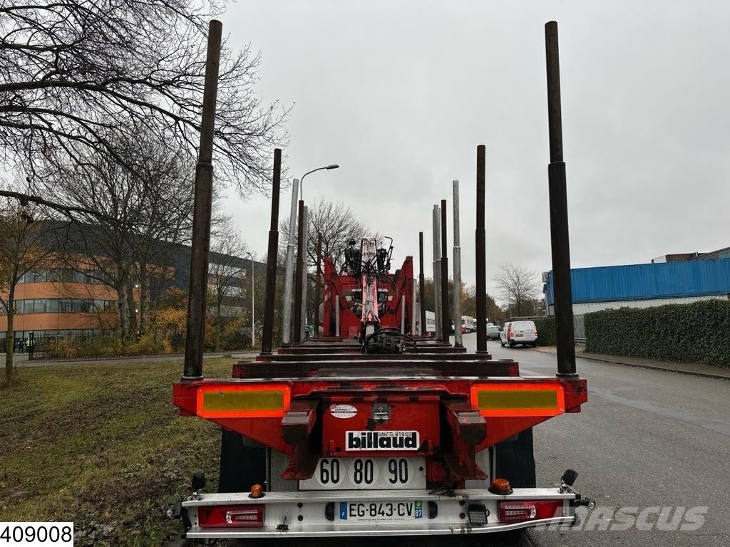 Billaud Chassis Wood transport, Steel suspension, Kokmateriālu vešanas piekabes