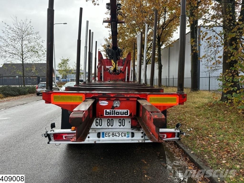 Billaud Chassis Wood transport, Steel suspension, Kokmateriālu vešanas piekabes