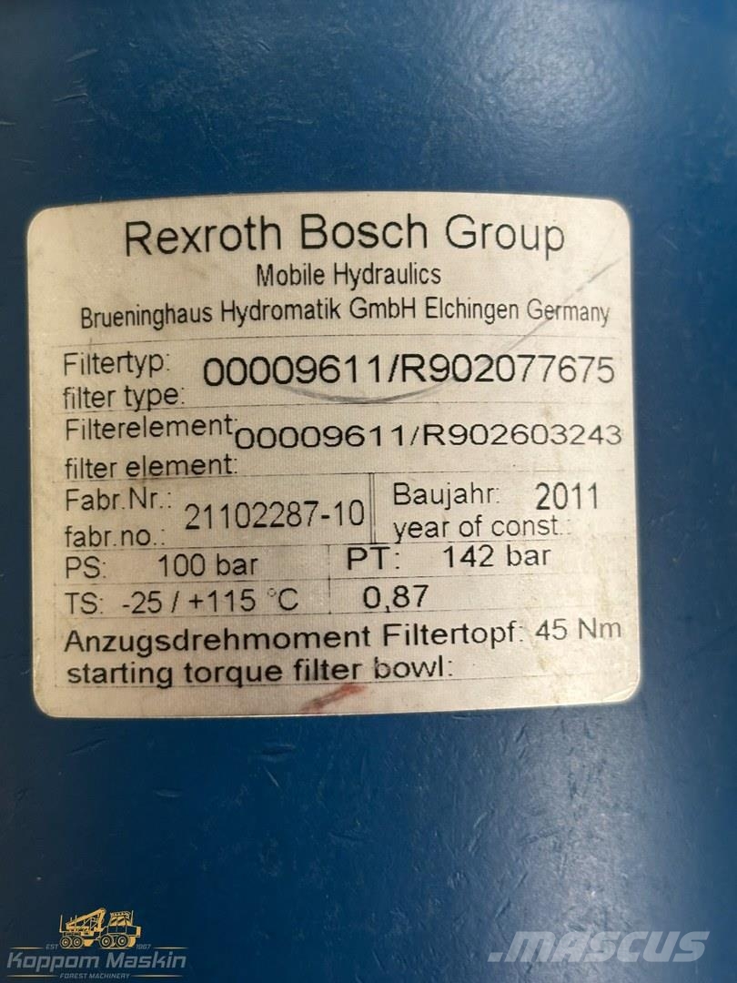 Timberjack / John Deere F057661 R902077675 komplettfilter 107 Hidrolik