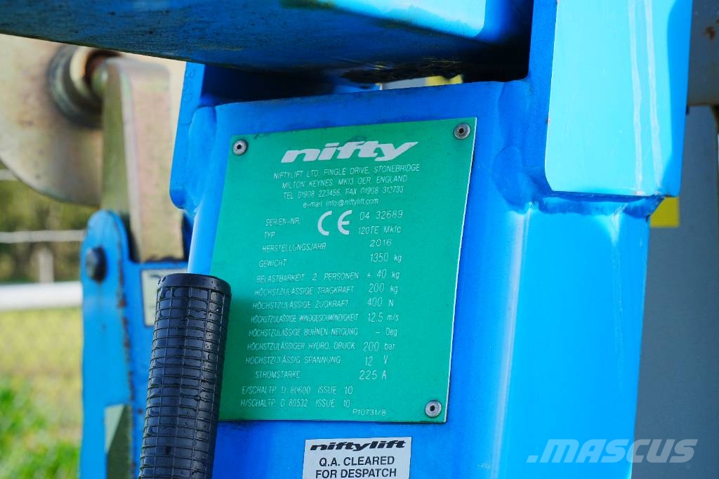Niftylift 120TE MK1C | 2016 Vučne prikolice se podiznom košarom