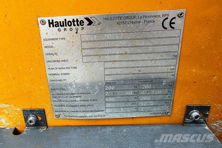 Haulotte STAR 10 Electric, 10m Working Height, 3m Reach, 20 Коленчатые подъемники
