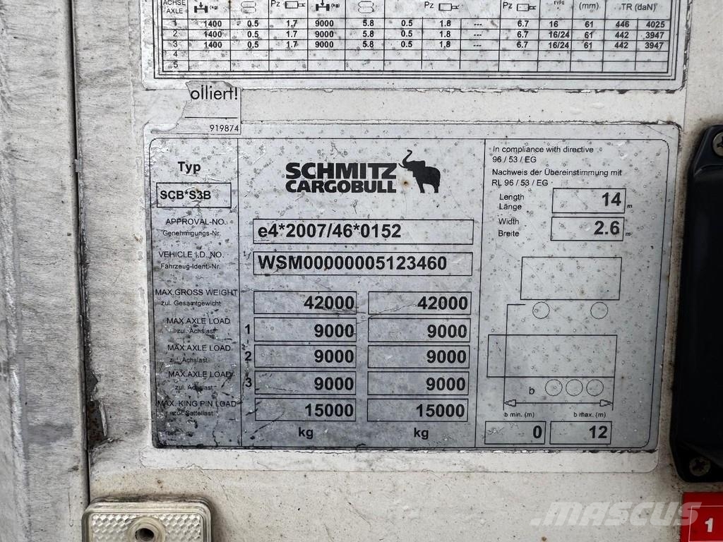 Schmitz Cargobull SCB S3B THERMO KING SLX 400 - 3 AXLE SCHMITZ Külmikpoolhaagised
