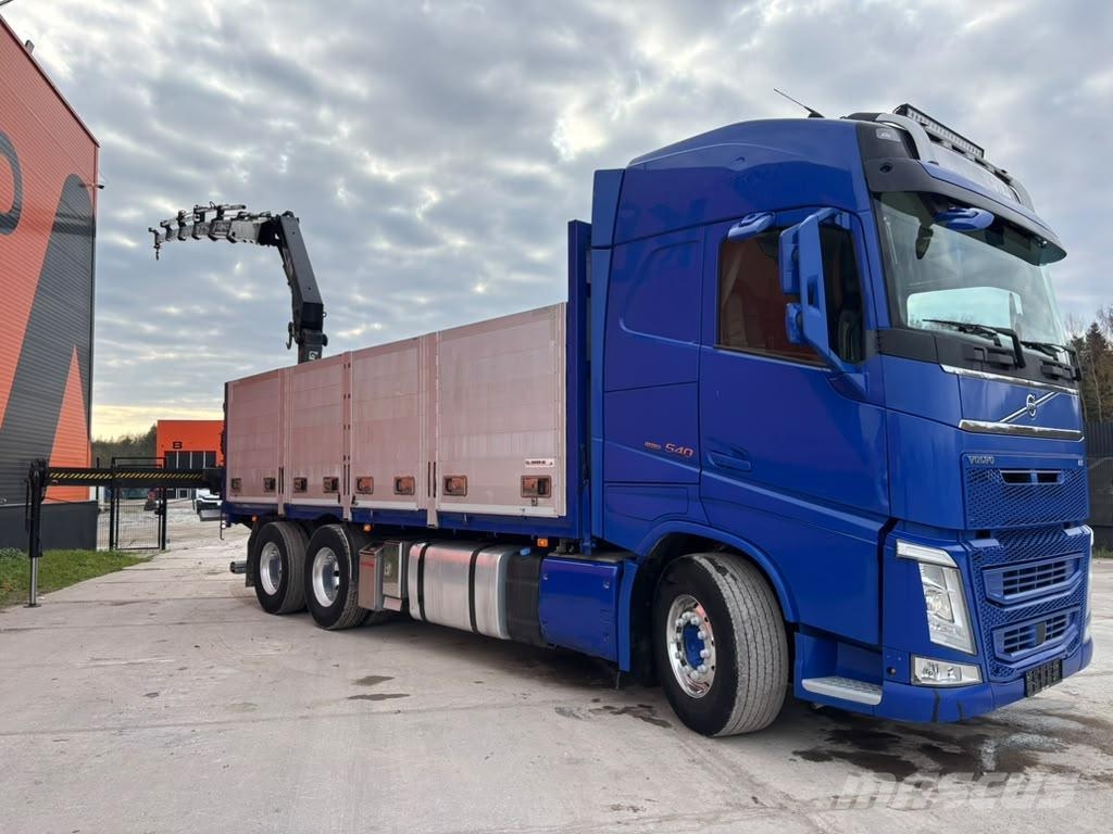 Volvo FH 540 6x4 HIAB 192E-5 / PLATFORM L=6520 mm Darus teherautók