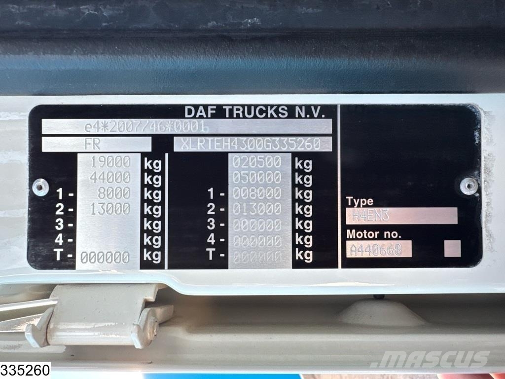 DAF XF 480 EURO 6, ACC 트랙터 유닛