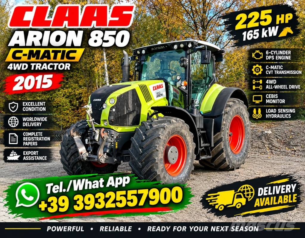 CLAAS Arion 850 CMatic Traktörler