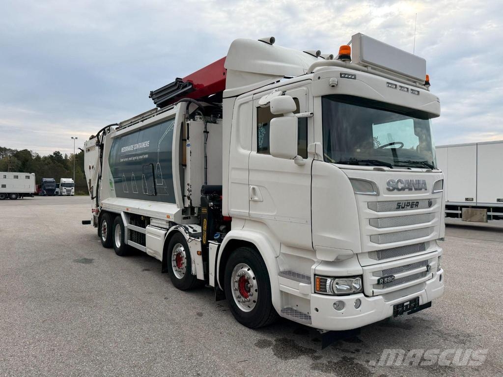 Scania R580 8x2*6 + RETARDER + PALFINGER CRANE + KAOUSSIS Müllwagen