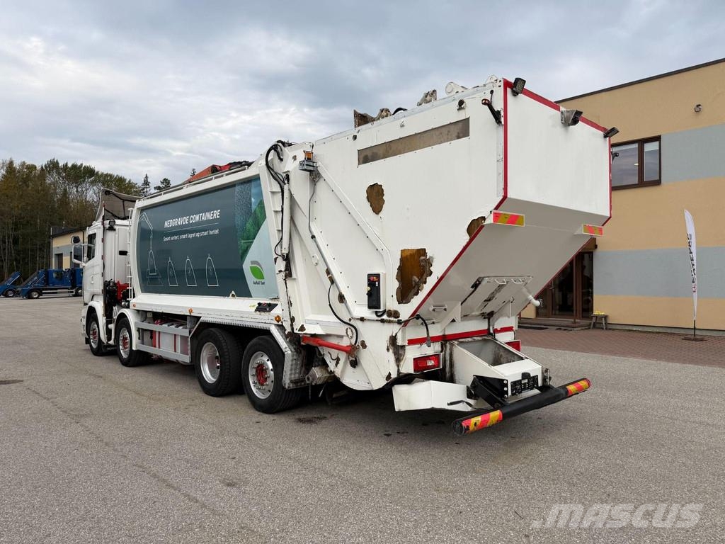 Scania R580 8x2*6 + RETARDER + PALFINGER CRANE + KAOUSSIS Müllwagen