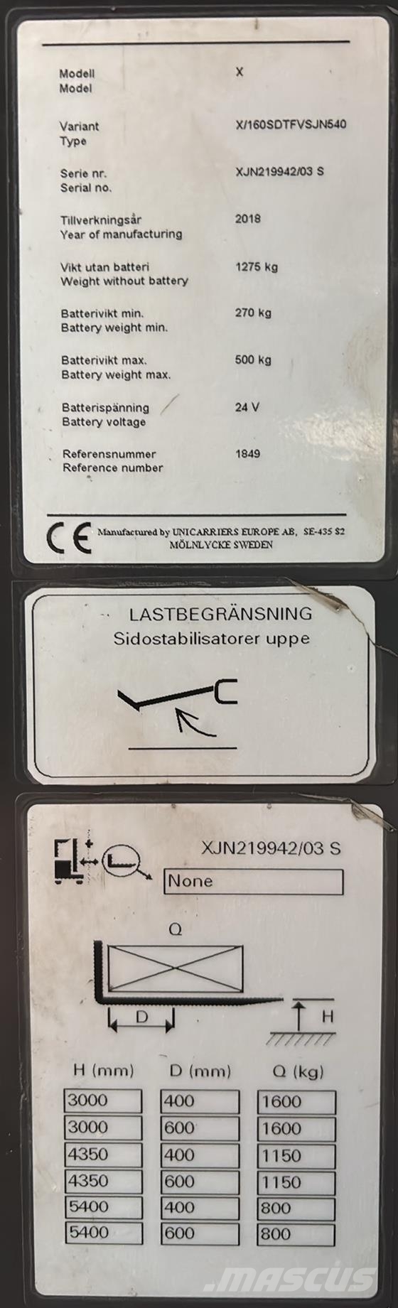 Atlet X160 Ajettavat pinoamisvaunut